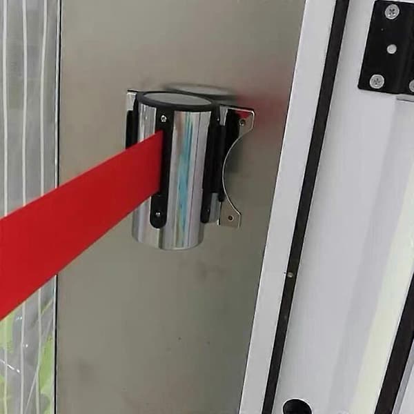 Uttrekkbart sperrebånd - 2M utvidbart sikkerhetsbånd i rustfritt stål, 13*11*6.3cm