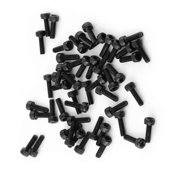 M3 Sort Unbrako Skrue Bolt Sæt (M3*10mm, Fuld Gevind, 50 stk)