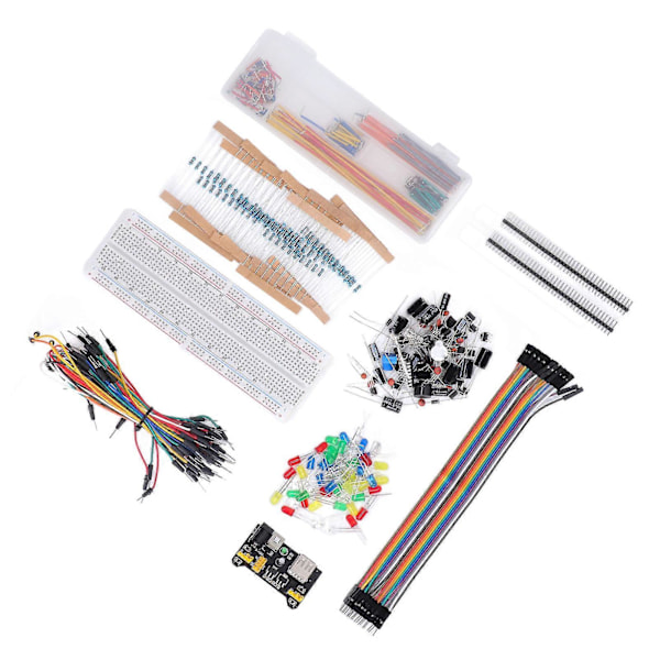 Elektronik Komponent Kit Starter Sjovt Sortiment med 830 Bindepunkter Breadboard til R3