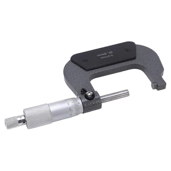 Mikrometer Stabil Legering Overflade Præcis Måling Bærbar Mikrometer Tykkelsesmåler 25-50/0,01mm