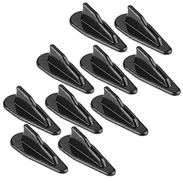 10 st Universal Svart Stil Bil Tak Hajfena Spoiler Vinge Kit Vortex Generator