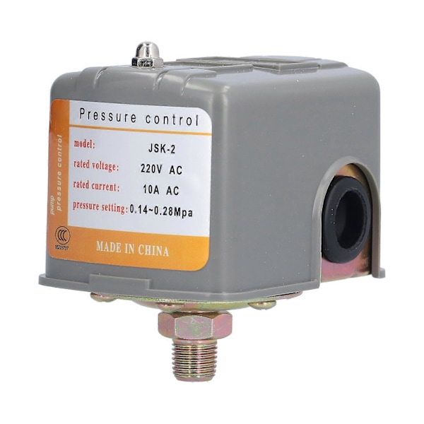 220V AC Tryckkontrollbrytare Justerbar Mekanisk Brytare Tryckregulator för Vattenpump