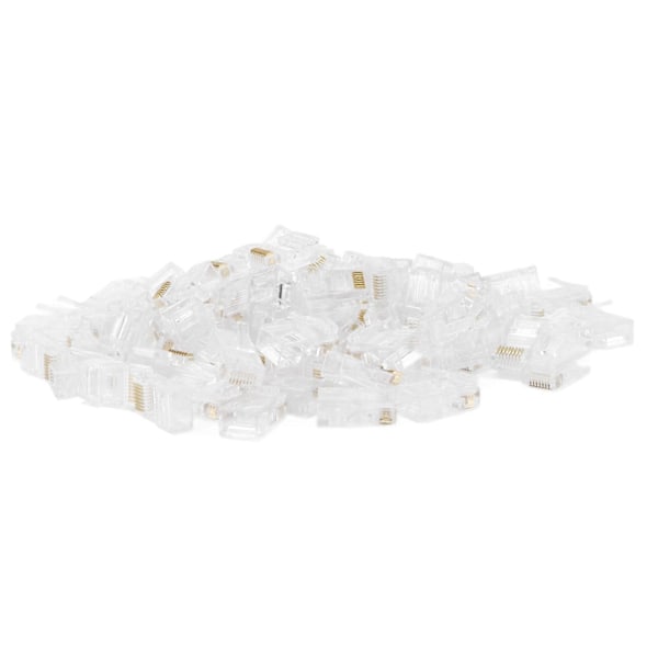 100 stk. TF1013D CAT5 RJ45-kontakt 8P8C Ethernet-kabelkobling Krystallhode for nettverkskommunikasjon