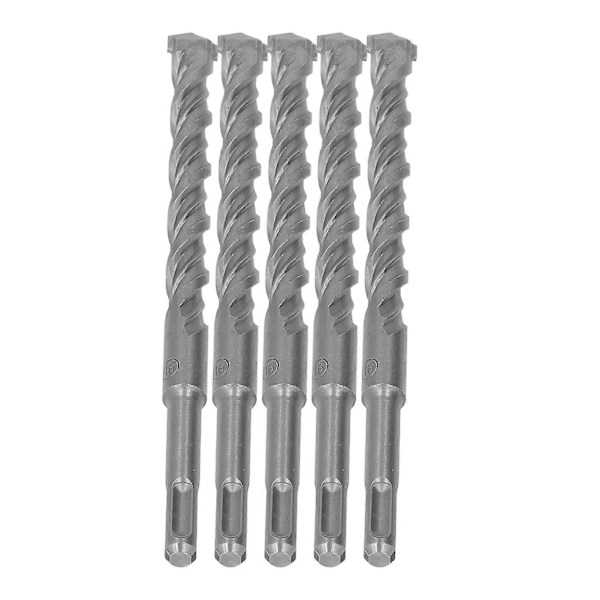 5 stk. slagboremaskinebor med karbidspids, roterende hammerbor, 2-fløjte spiralbor til mursten og beton, 210 mm 16 mm / 0,63 tommer