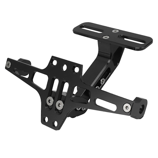 Motorsykkel Skiltbrakett CNC Aluminium Legering Universal Justerbar Motorsykkel Skiltholder Svart