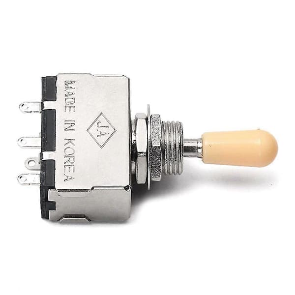 Solid Knob Shaft Box Style for Sg 3 Way Pickup Selector Toggle Switch, beige tupp