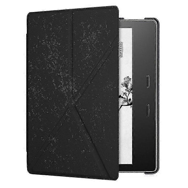 Shry Origami Fodral för Kindle Oasis 2019, PU Läder Ställskydd för Kindle Oasis 3 Magnetisk Vikbart Skyddsskal Black
