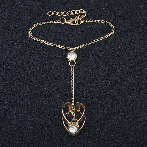 Dam Ring Armband Enfärgad Legering Geometrisk Rhinestone Inlagd Dam Kedjering för Bal