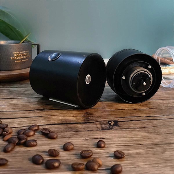 Elektrisk kaffekvarn med extern justering USB Kaffekvarn Automatisk kaffebönskvarn för kontor 1500MAh, A