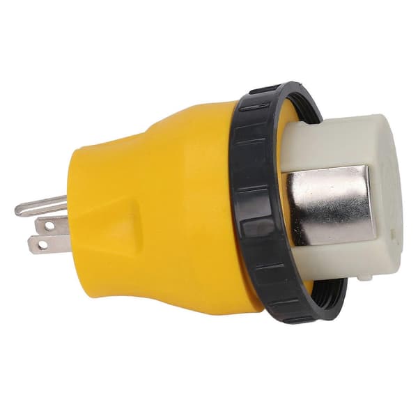 RV Strømkontakt 15A til 50A Konverteringsplugg Generatoradapter med Vrilås US Plugg 125V