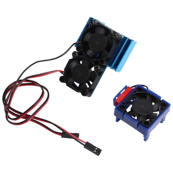 VXL-3s ESC Køleventilator og Motor Dobbelt Ventilatorsæt Kompatibelt med til Slash Stampede Blå