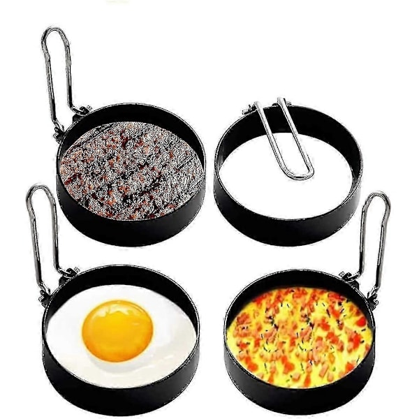 Eggring i rustfritt stål, 4 stk. Omelettform i rustfritt stål, Egg Cooking-Good