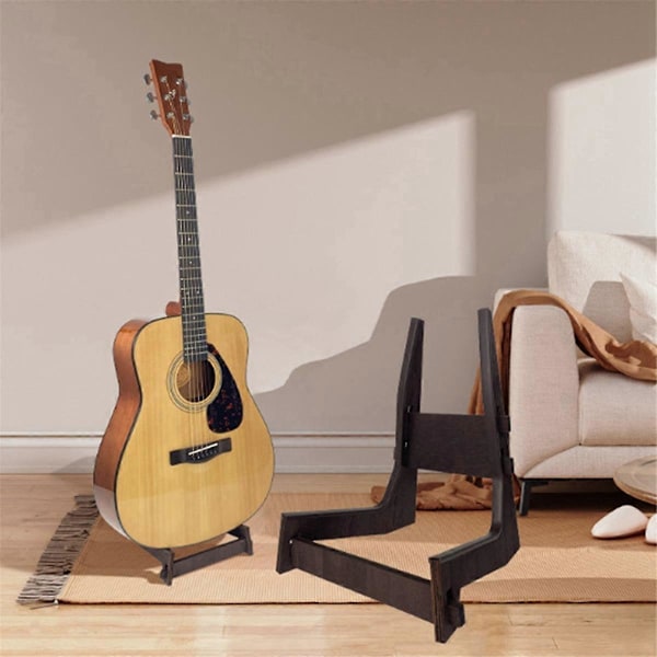 Gitar Gulvbrakett Avtakbart Gitarstativ i Tre Ukulele Holder Fiolin Akustisk Gitar Universelt Oppbevaringsstativ B