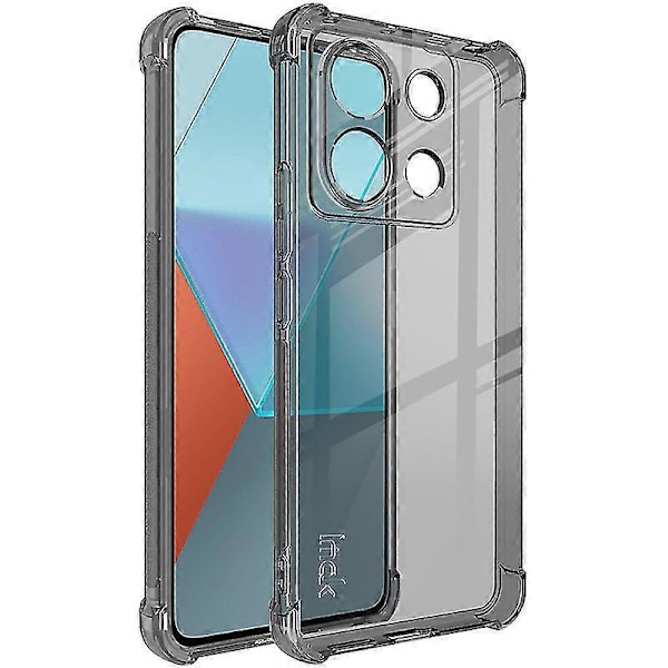 For Xiaomi Redmi Note 13 Pro 5g Deksel Anti-ripe Tpu Beskyttelse Airbag Hjørne Anti-fall Telefon Shell Transparent Black