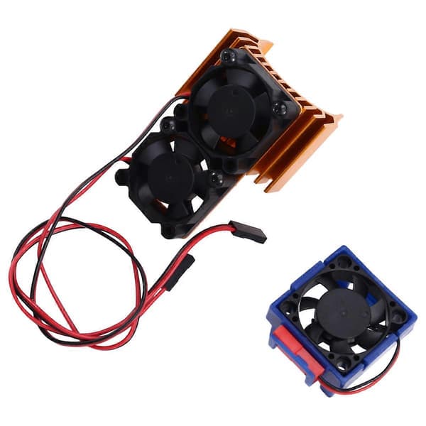 VXL-3s ESC Køleventilator og Motor Dobbelt Ventilatorsæt Kompatibelt med til Slash Stampede Guld