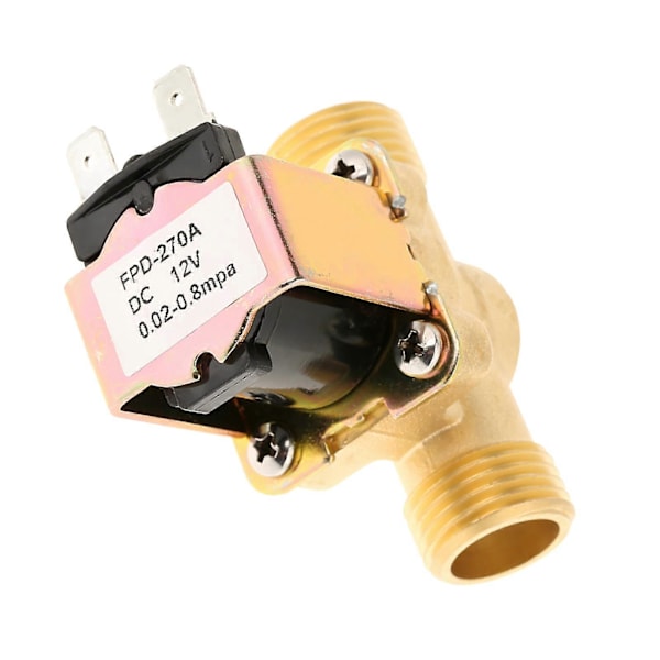 1/2\" DC 12V Normalt Lukket Elektrisk Magnetventil i Messing for Vannkontroll