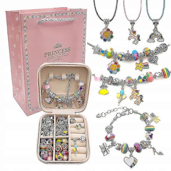 Charm Armbandstillverkningskit DIY Hantverk Smyckesset Present För Barn Flickor Tonåringar multicolour