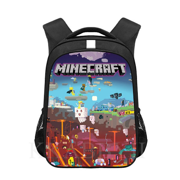 16 tum Mochila Barn Skolväska Barn Tecknad Anime Tryckt Skolväska Silver