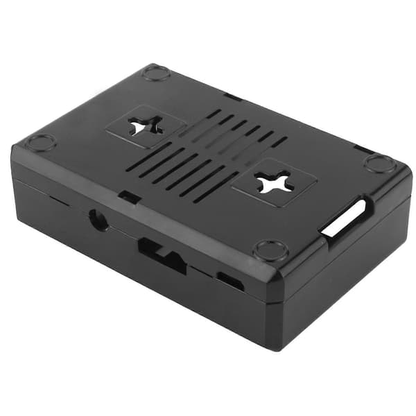 Skal Skyddsbox Frostat Fodral ABS för Raspberry Pi 3B 3B+ E Stil med Skruvar (Svart)