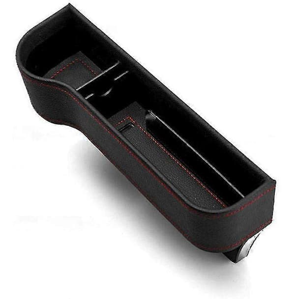 Multifunksjonell oppbevaringsboks for bil, PU-skinn bilsete side lommer Organizer Bilsete Side Slit P