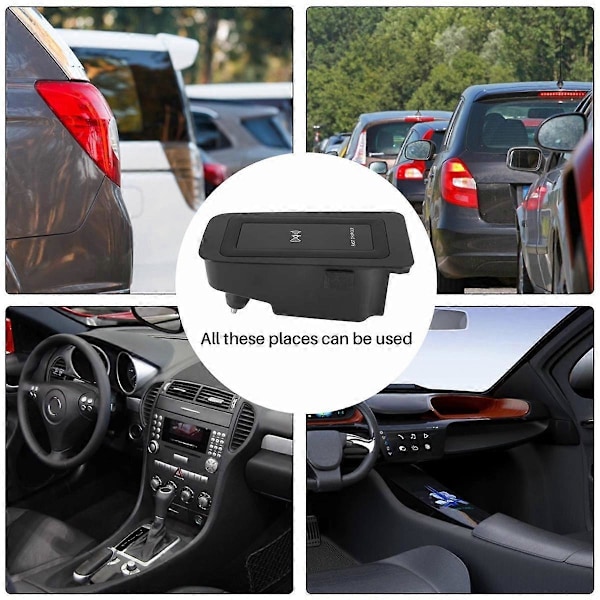 Trådløs biloplader induktionsplade til XC90 S90 V90CC S60 XC60 2015-2022 15W hurtigopladende telefonholder