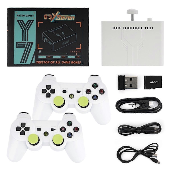 Y7 Videopelikonsoli 64G+256G 12000 Peliä Retro Kannettava Pelikonsoli Langaton TV-pelisoitin PSP 36 Emulaattorille