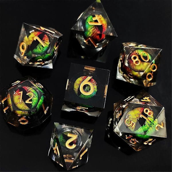 7 st/set Svampfest Bordsrollspel Tärningar, Coola Spel DND Tärningsset D D Familj Bordsspel Tärningar