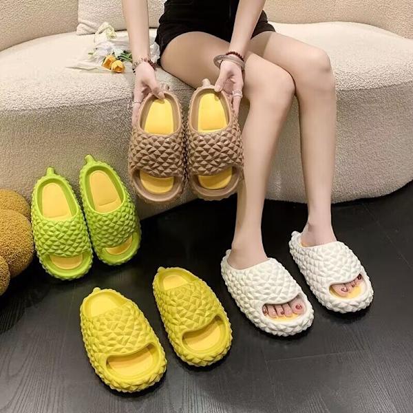 Fashionabla Durian Tofflor För Kvinnor Eva Plattform Mjuka Bekväma Hustomtar Herrtofflor Dam Trendiga Gatusandaler Strandtofflor white 42-43