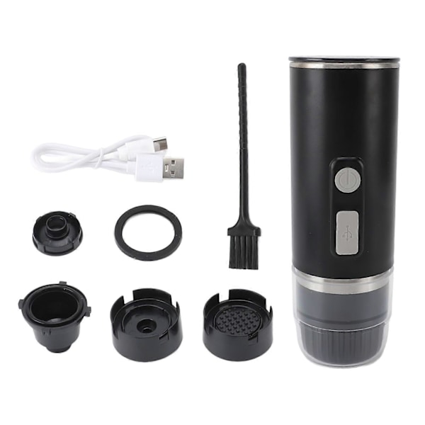 Bærbar kaffemaskine 15 bar ABS-kapsler Formalet kaffeekstraktion Elektrisk kaffemaskine med USB-kabel til hjemmerejser RV-camping