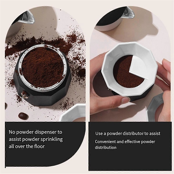 4 STK. Mokkakande Pulverdispenser Type Kaffekande Pulverring Ikke-tryk Roterende Flad Plade Hurtig Pulverdispensering