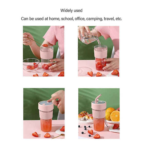 350ml Elektrisk Juicepress USB Elektrisk Juicepress Blender Portabel Mini Blender Kopp för Hem Skola Kontor Camping