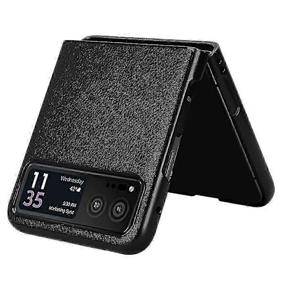 Motorola Razr 40 5G PU-nahka + PC Korttipaikkakansi Litsi-kuvio Iskunkestävä Puhelinkotelo - PunainenP20211224297 Black