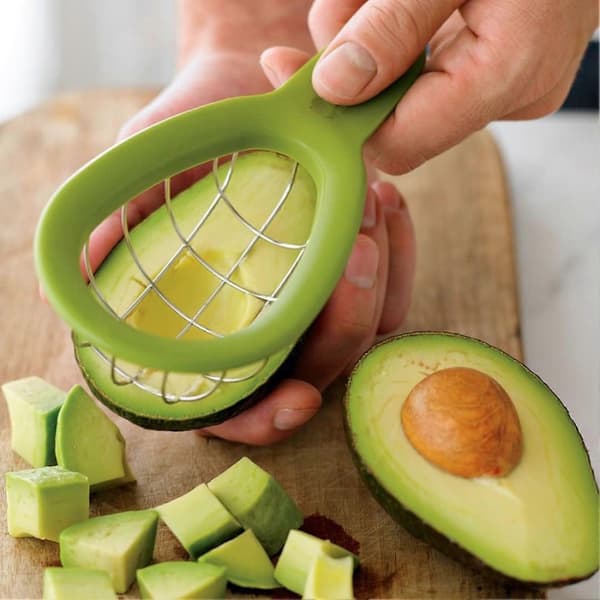 Avokadokutter Multifunksjonell Rustfri Stål Smørskreller Tråd Mango Skjærer for Matlaging
