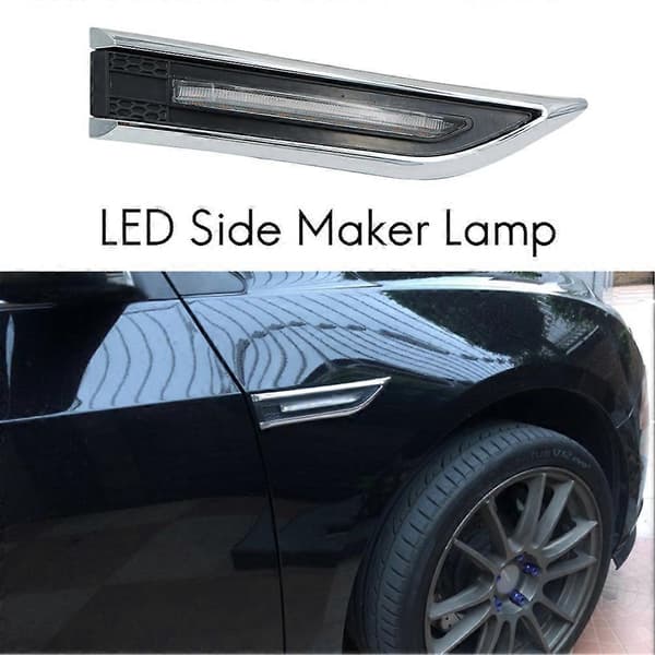 2 STK Bil LED Side Markeringslamper Blinklys til 2009-2015 (Udsender Gult Lys)