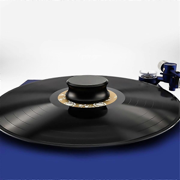 Aluminium Metall Vinyl Plate Vekt Stabilisator Disk Balansert Klemme for Platespiller LP Platespiller Tilbehør (Gull)