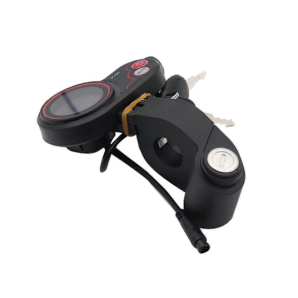TF-100 LCD Display Gasreglage Mätare Instrumentpanel 6PIN Brytare med Elektriskt Dörrlås Nyckel för Elscooter