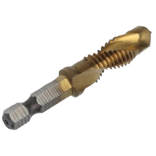 Gevindbor Bits Hex Skaft Titanium Belagt Metrisk Skrue Kombination Gevindbor til Træ M10