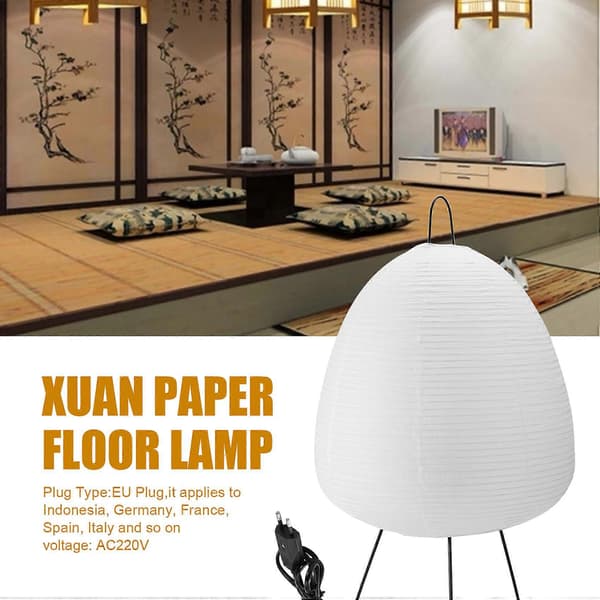 Harmony Opplyst Papirlampe, Wabi-Sabi Dekorativ Lampe Ris Papir, Ris Papirlampe EU Plugg