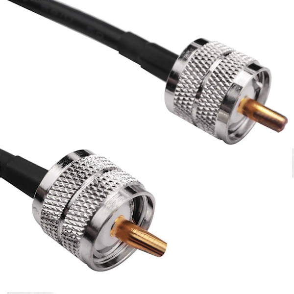 15M UHF Koaksiaalikaapeli RG58 Koaksiaalikaapeli PL259 Kaapeli 50 Ohmia CB Radioantennikaapeli UHF Uros - UHF Uros Alhainen Häviö UHF