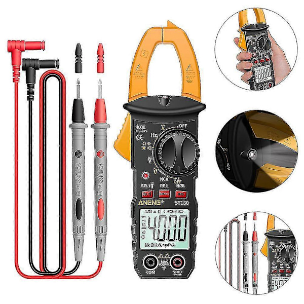 Tester Elektrisk Auto-Ranging Spenningstester Volt Strømtester Auto Multimeter Voltmeter Multimeter Ohmmeter Målere