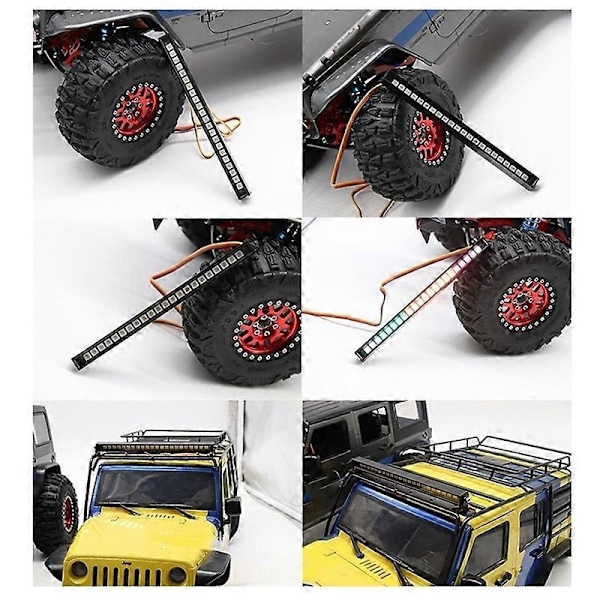 20 Moduser Flicker RC Bil Oppgraderingsdeler Farge LED Lys Bar Taklampe for 1/10 RC Crawler TRX4 Axial SCX10 D90