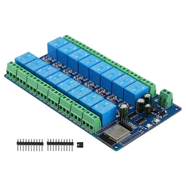 16-kanals Relämodul DC5-12V Strömförsörjning ESP32 Utvecklingskort ESP32-WROOM Sekundär Utvecklingsmodul