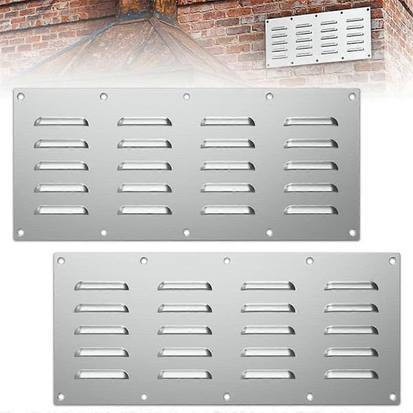 2 st Rostfria Ventilationspaneler för Grilltillbehör Rostfritt Ventilationsskydd Grillventiler