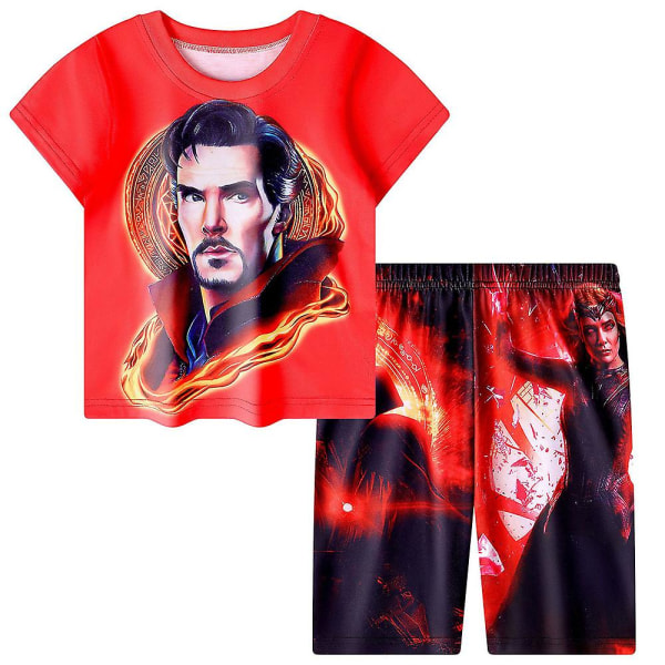 Doctor Strange Print Nattkläder Barn Pojkar Kortärmad T-shirt Shorts Outfits Nattkläder Set 7-8 Years