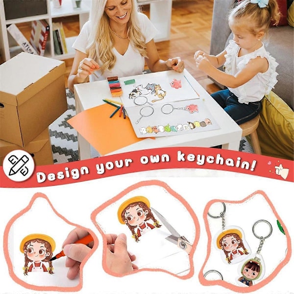 170 st Krymplastark Kit, Papper med 15 ark krympark, för hantverk smyckestillverkning DIY, 21x29cm