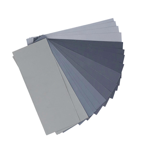 20 st Sandpapper Torrt Vått Sandpapper 1000 till 7000 Korn Vattentätt Set Kit för Slipning