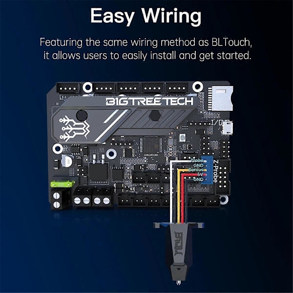 MicroProbe Auto Nivelleringssensor Kit 3D Touch Sensor Metallprob med Ender3 Fäste för Ender3 Voron Extruder