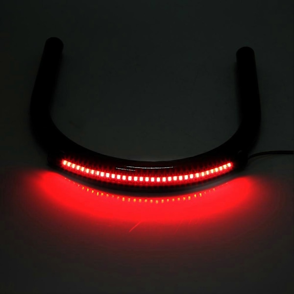 210MM Motorcykel Bakre Säte Ram Loop Båge Fäste med LED-ljus DIY Tillbehör Svart Böjd