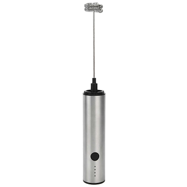 Ruostumattomasta teräksestä valmistettu sähköinen maidonvaahdotin, kädessä pidettävä munavispilä, USB-lataus, mini maitosekoitin