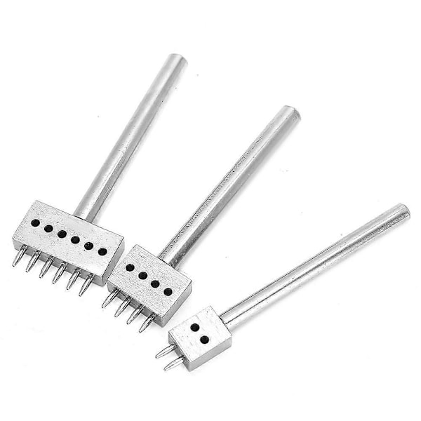 3 st Spikverktyg DIY Läderhantverk Hålslag Set Bälteshålslagare (6mm2+4+6)